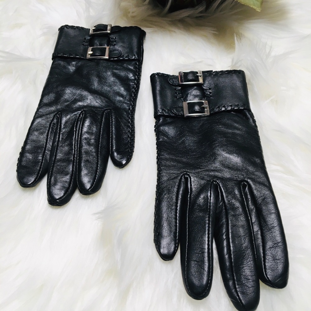 Black Leather Gloves